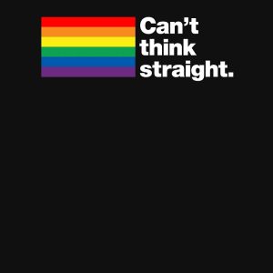 Can't think straight _ 6 Colour Rainbow Flag Edition Essential T-Shirt - Image 7