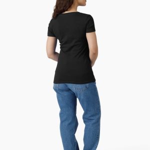 Nobody cares. Fitted V-Neck T-Shirt - Image 3