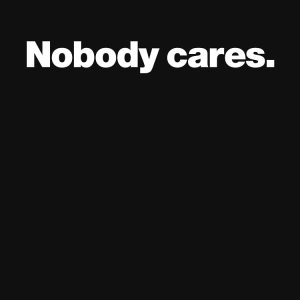 Nobody cares. Fitted V-Neck T-Shirt - Image 4
